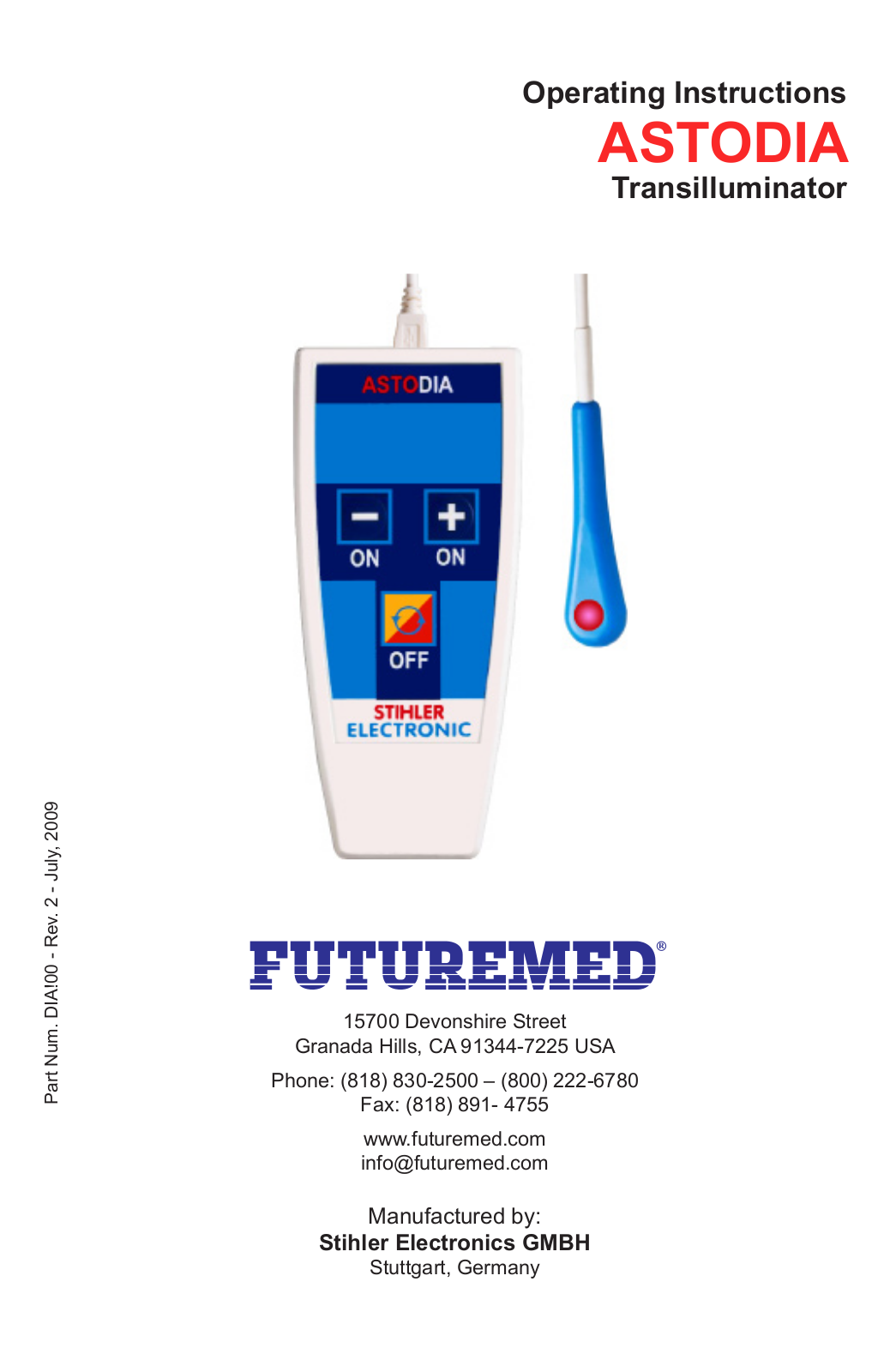 FutureMed ASTODIA User manual - ManualMachine.com