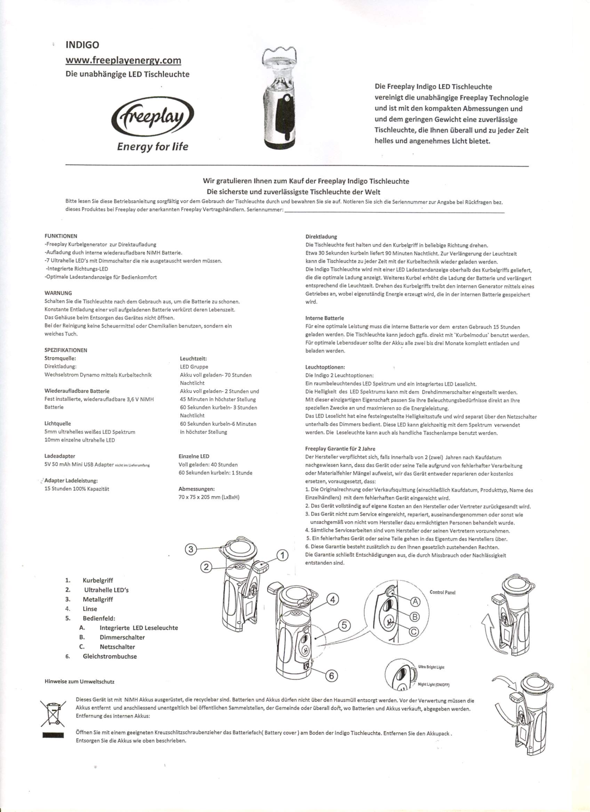 FreePlay Indigo User guide