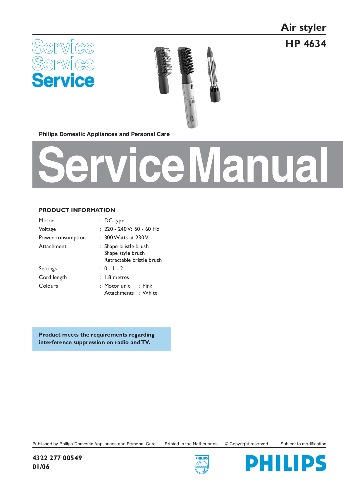 Philips HP 4634 Service Manual