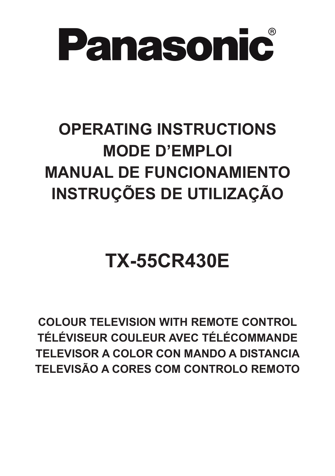 PANASONIC TX-55CR430E User Manual