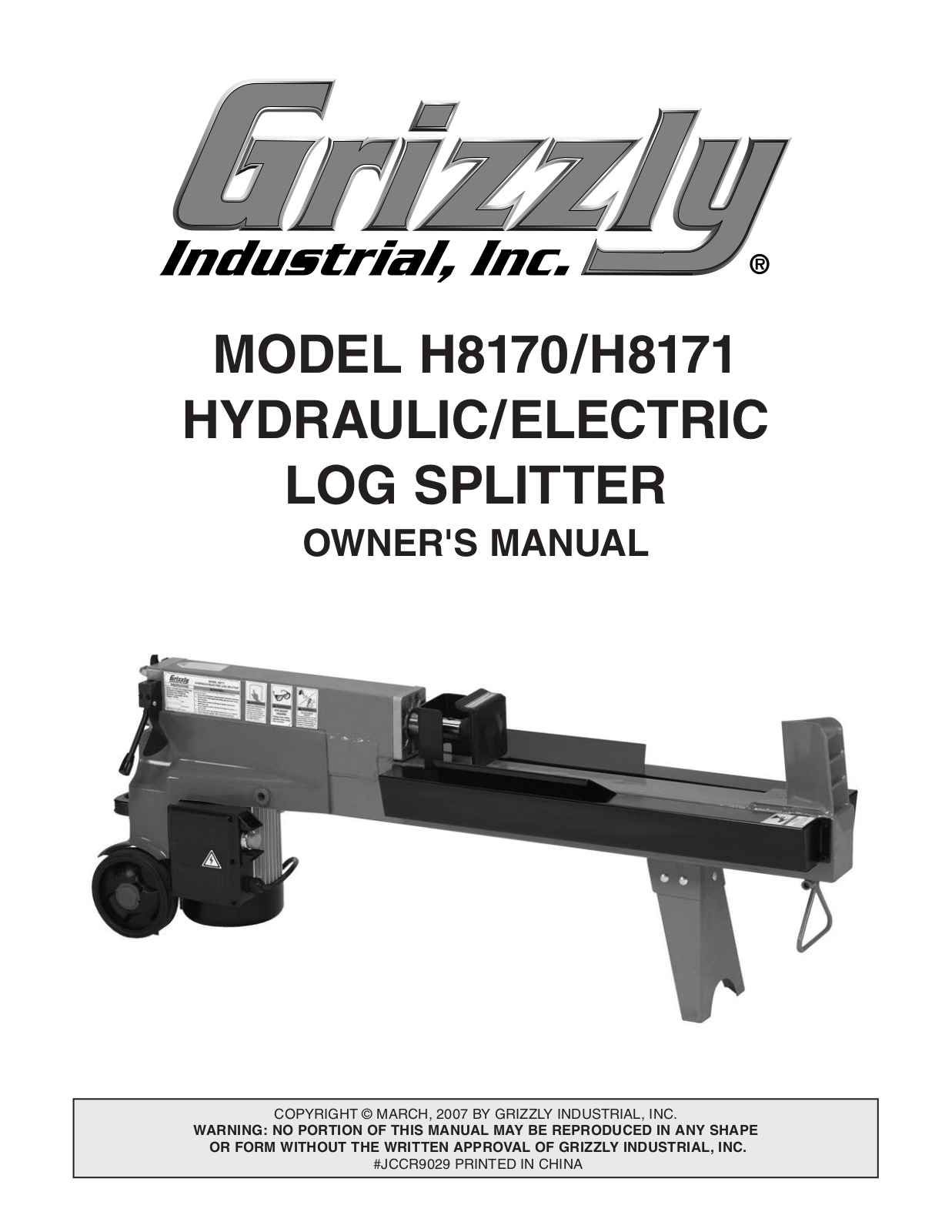 Grizzly h8171 User Manual