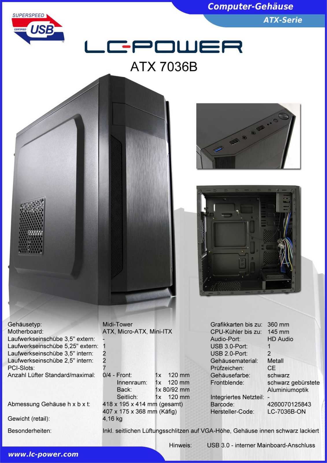 LC-Power LC-7036B-ON User Manual