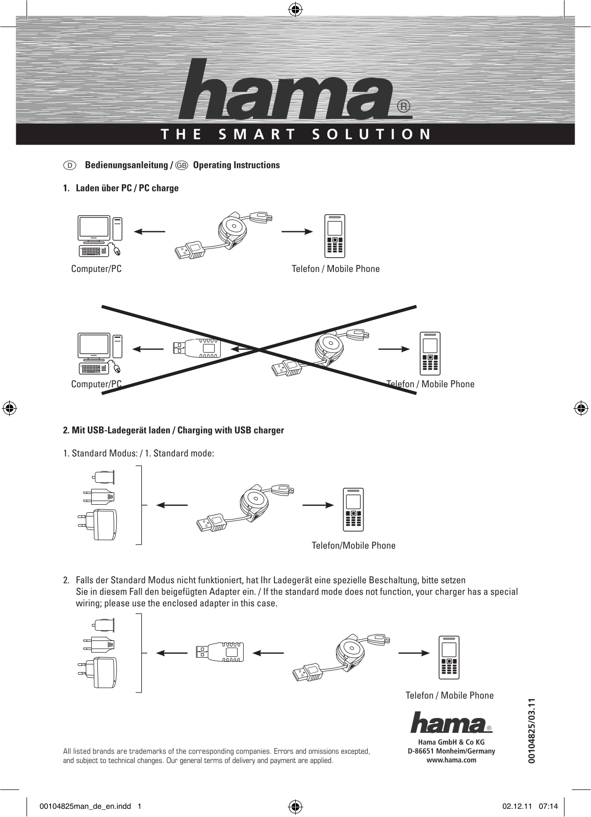 Hama 104825 User manual