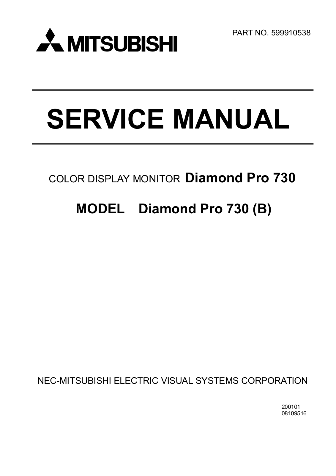 Mitsubishi DP730 Service Manual