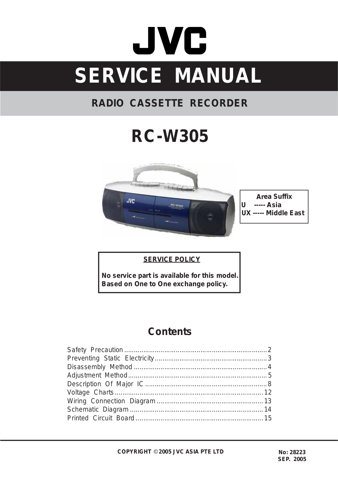 Jvc RC-W305 Service Manual