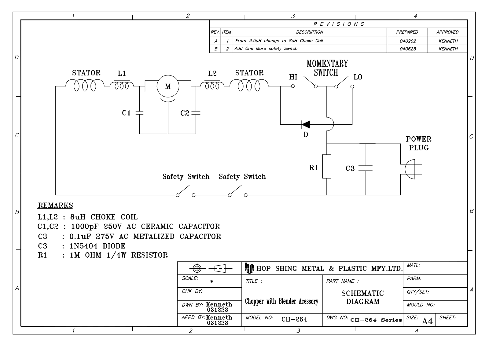 Vitek CH-264 Circuit diagrams