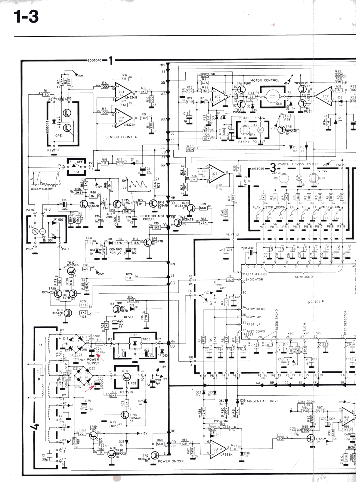 Bang Olufsen Beogram 8002 Schematic