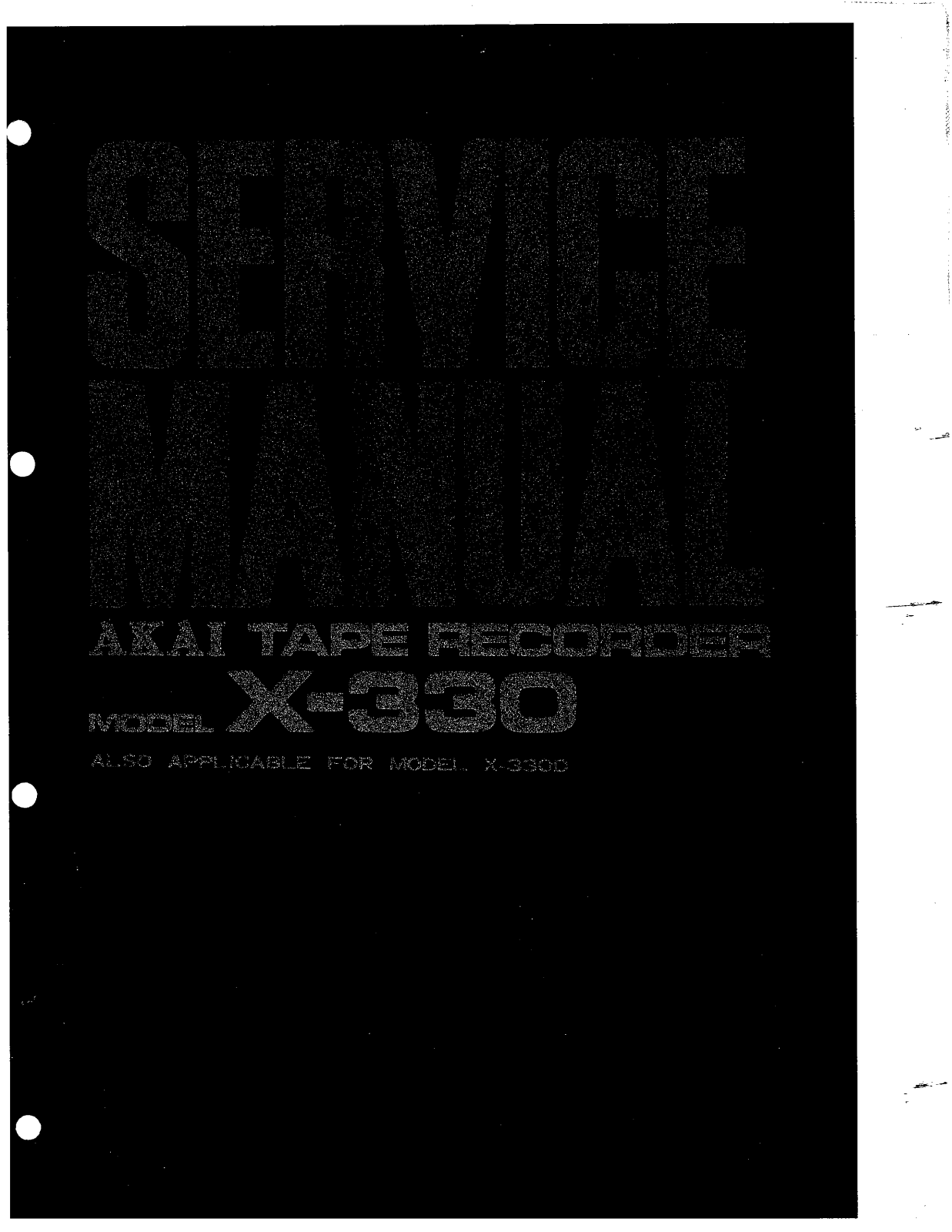 Akai X-330 Service Manual