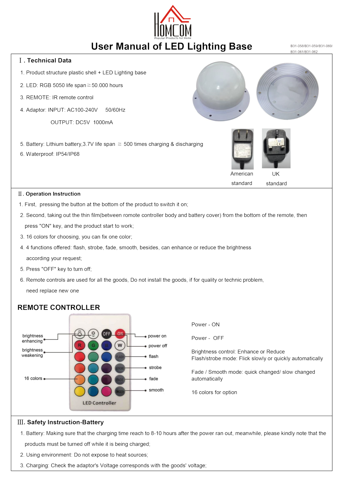 HomCom HMCO1607 Installation & Assembly - ManualMachine.com