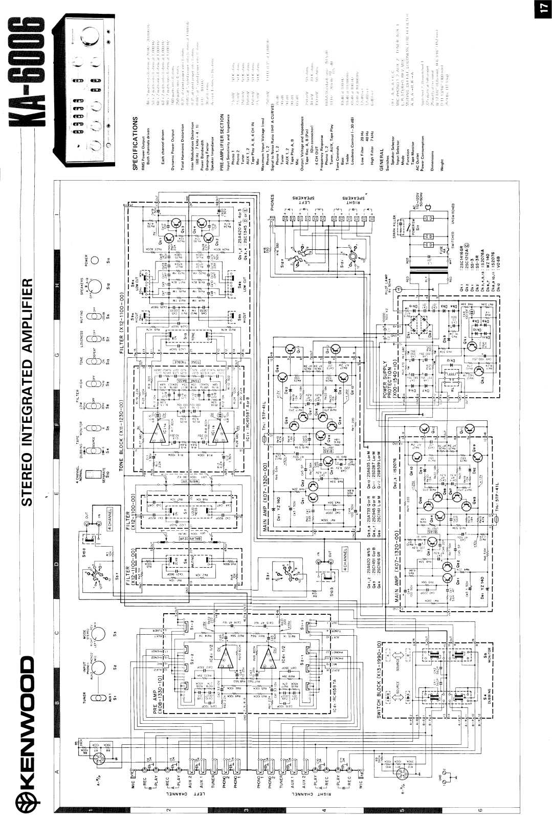 Kenwood KA-6006 Schematic