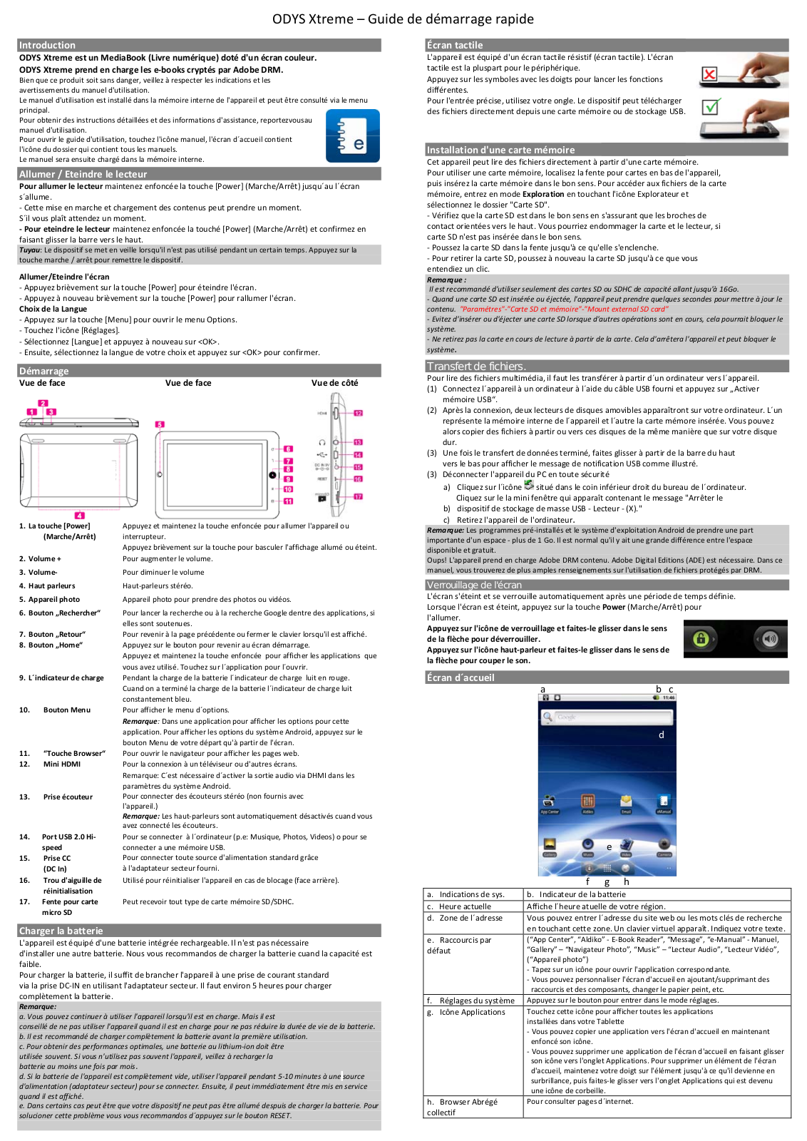 ODYS Xtreme User Manual