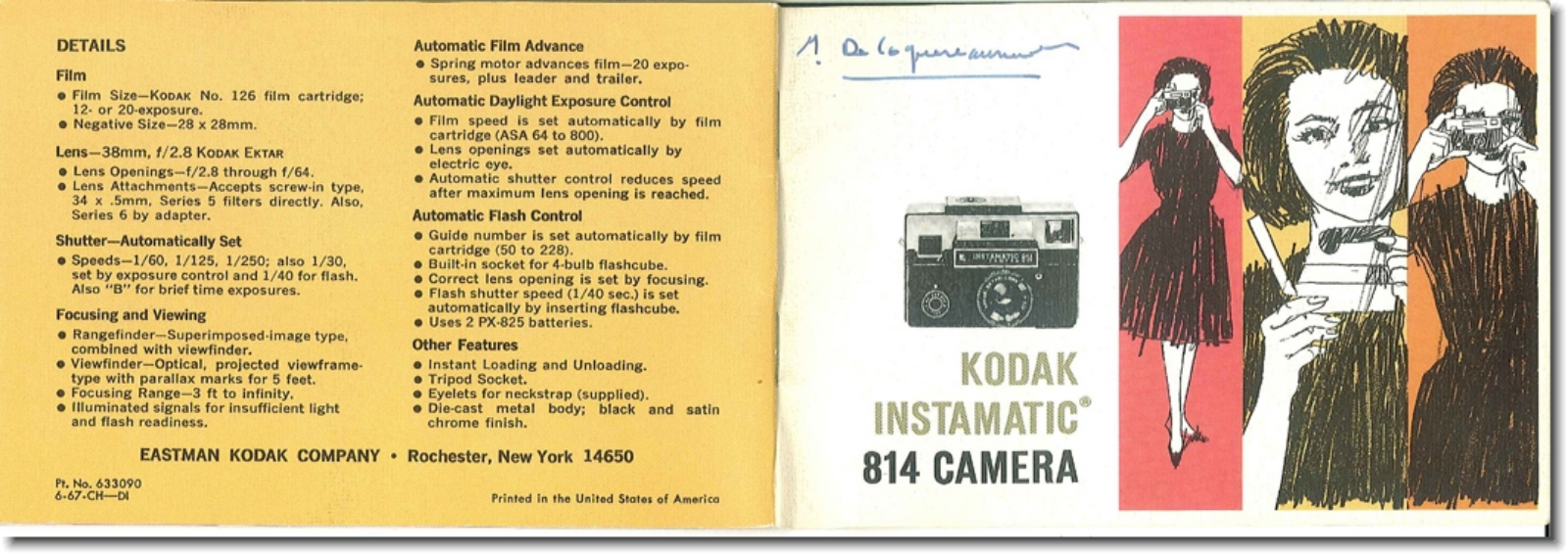 Kodak Instamatic 814 Instruction Manual