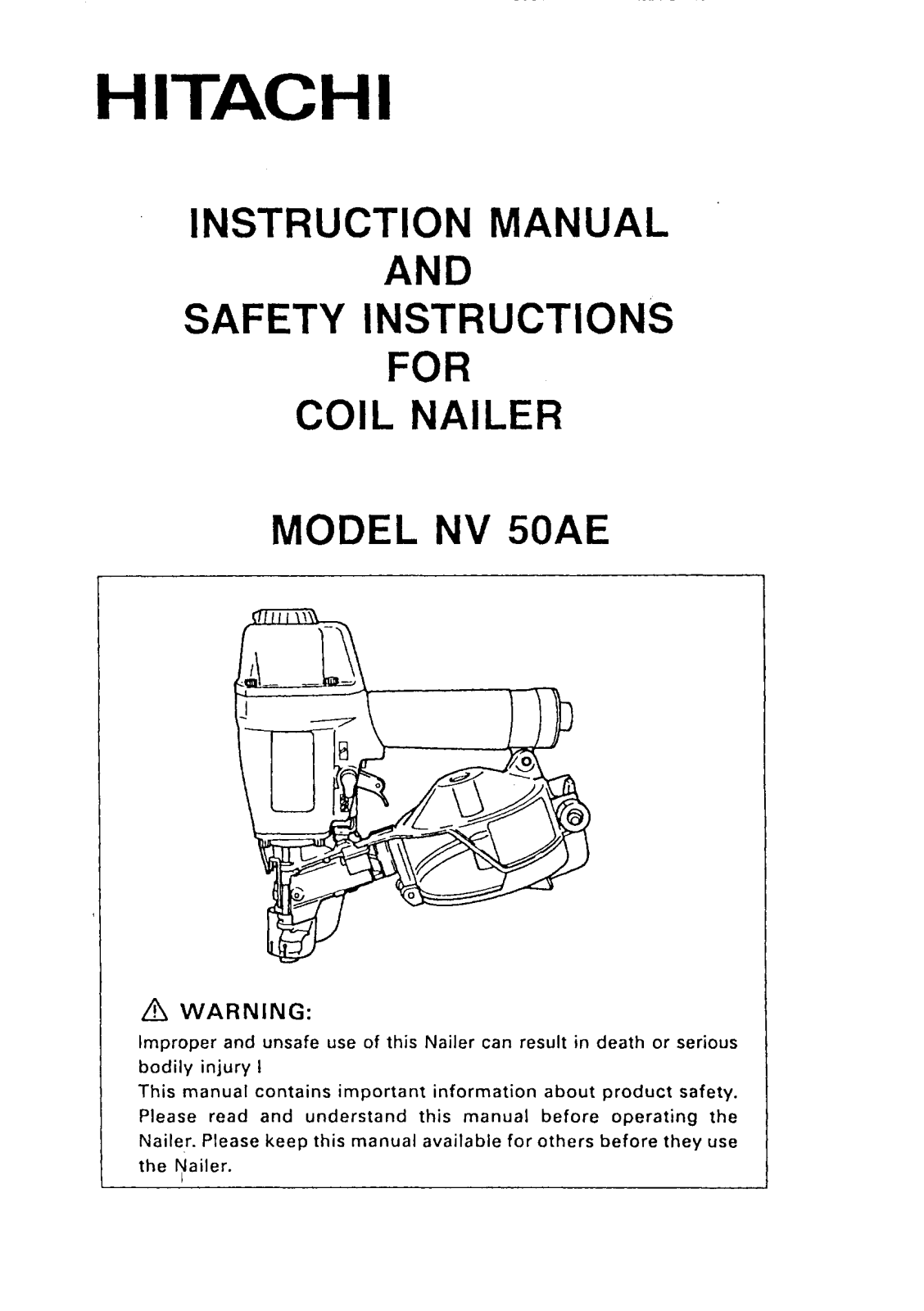 Hitachi NV50AE User Manual