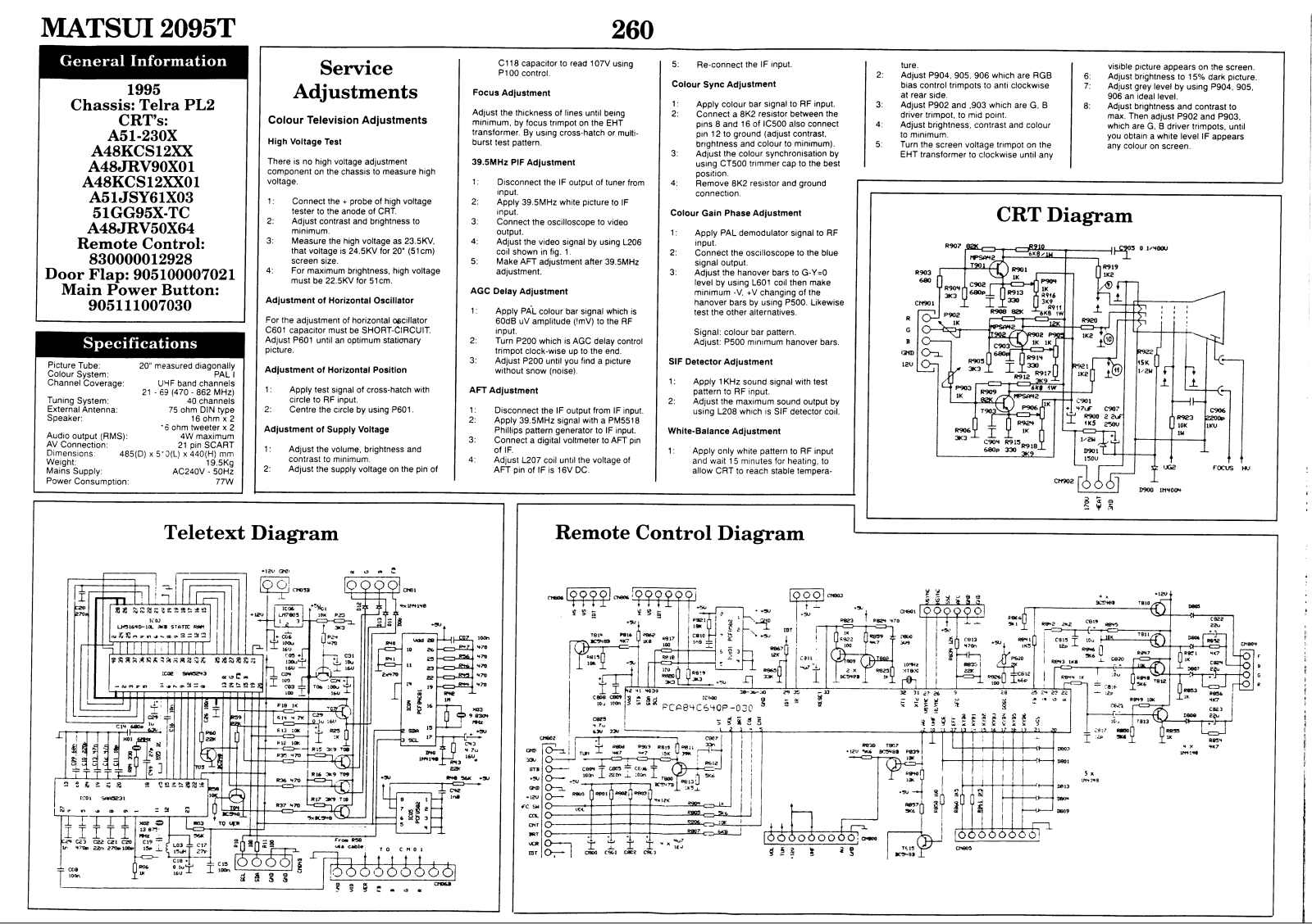 Matsui 2095T Schematic