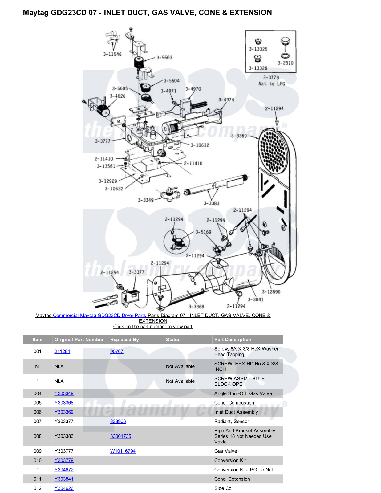 Maytag GDG23CD Parts Diagram