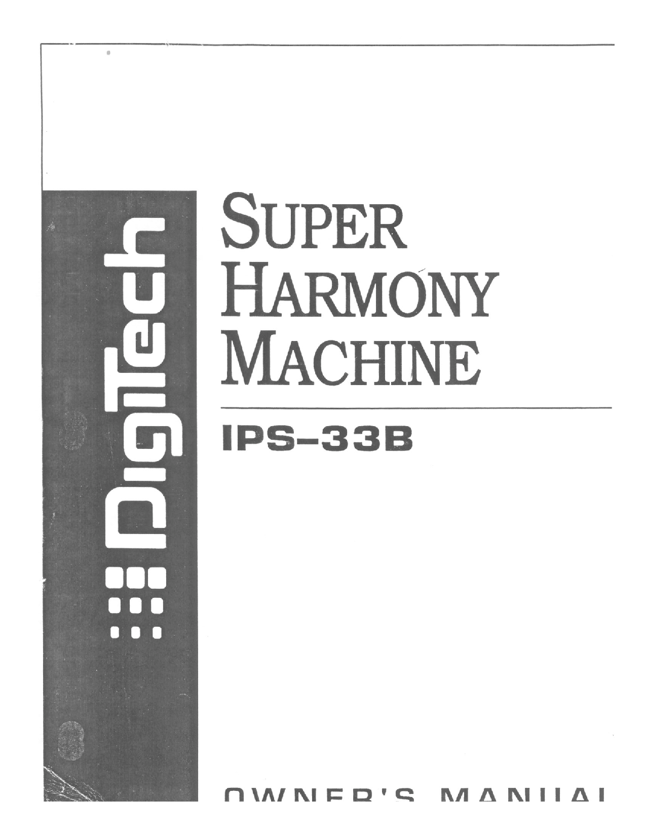 DigiTech IPS33B User Manual