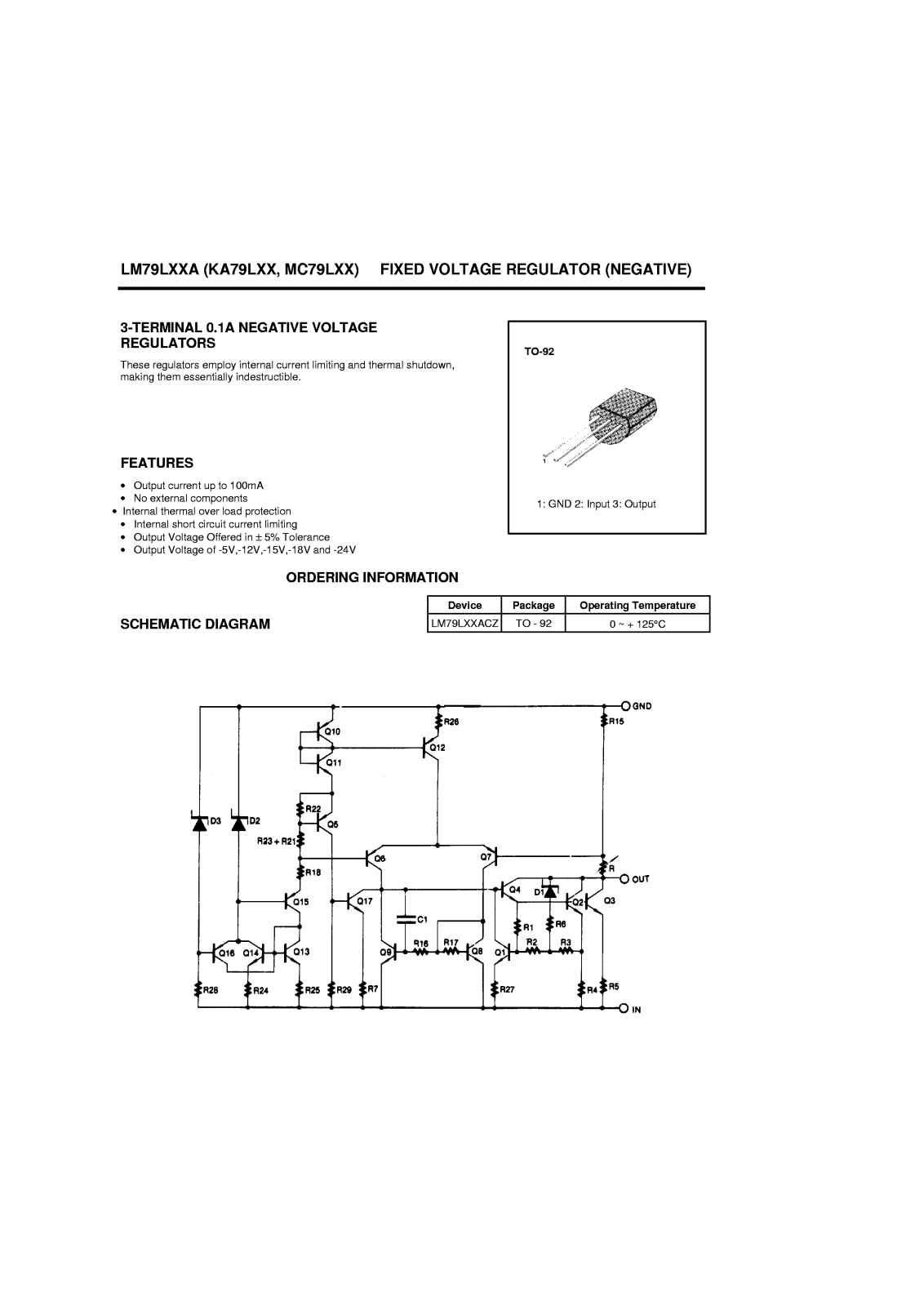 Datasheet LM79L24, LM79L24ACZ Datasheet (BOCA) - ManualMachine.com