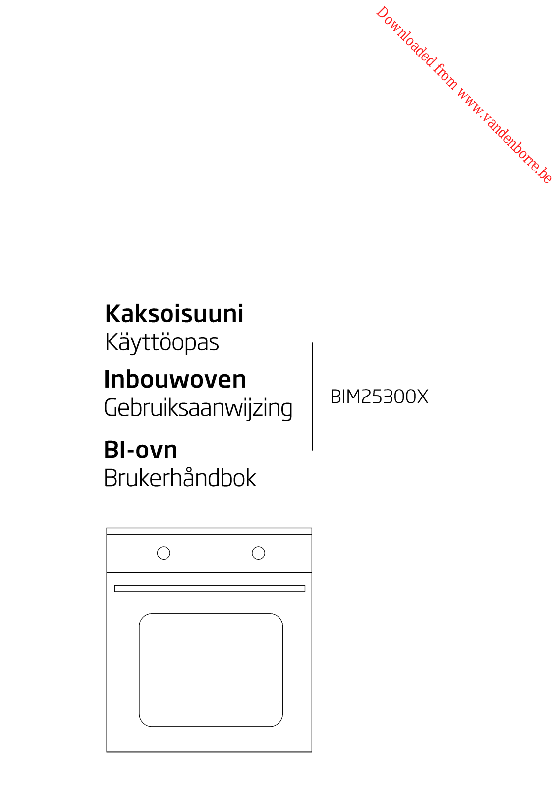 BEKO BIM 25300 X User Manual