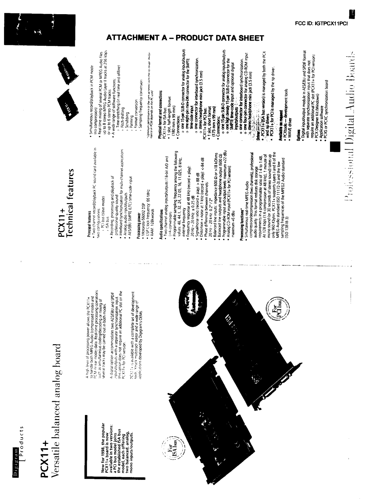 Digigram PCX11PCI Users Manual