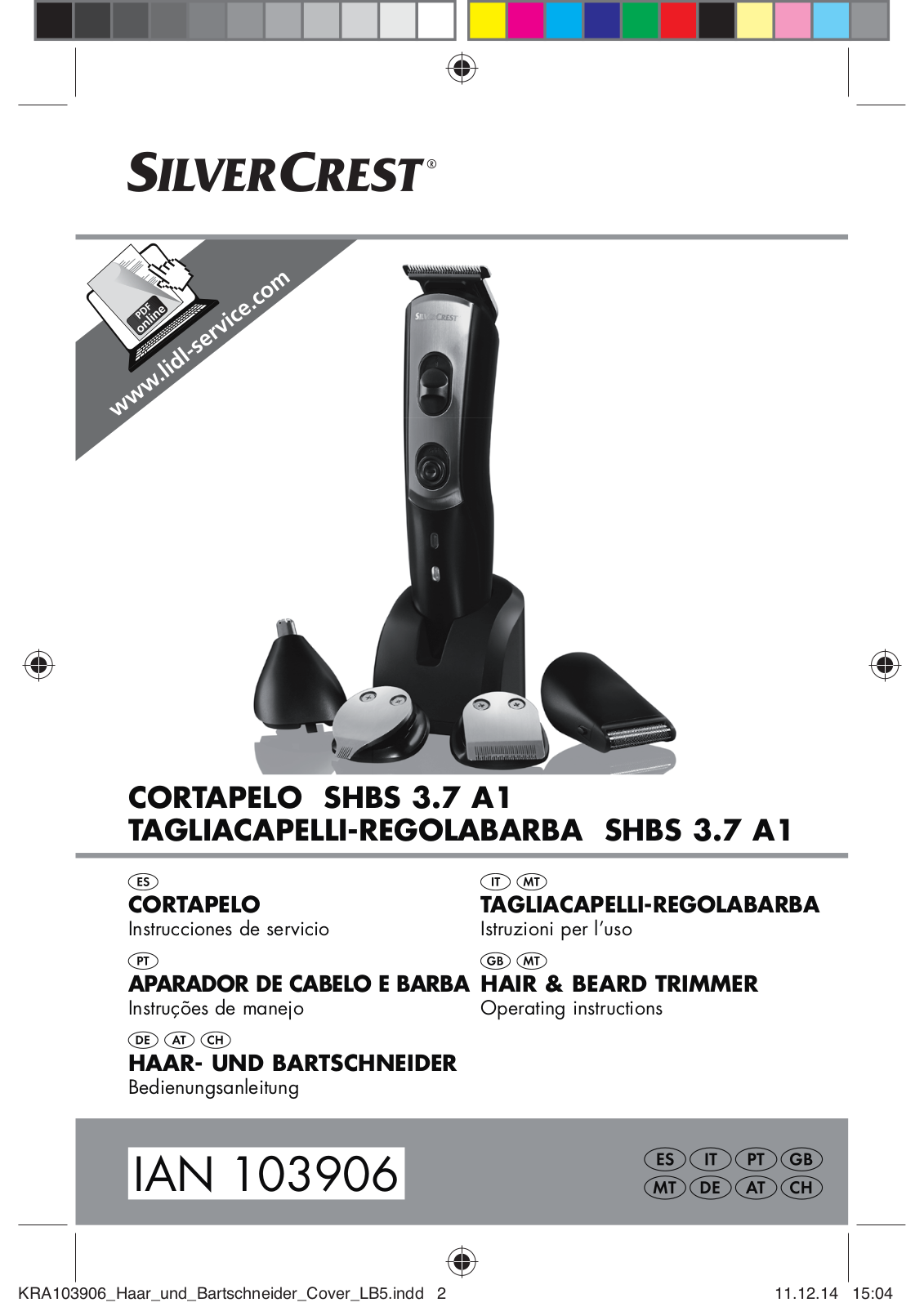 Silvercrest SHBS 3.7 A1 User Manual