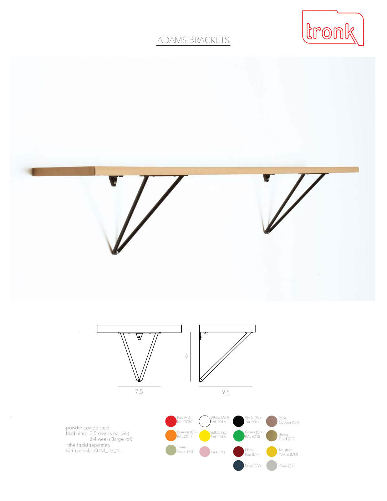 Tronk Design ARON1084 Specifications - ManualMachine.com