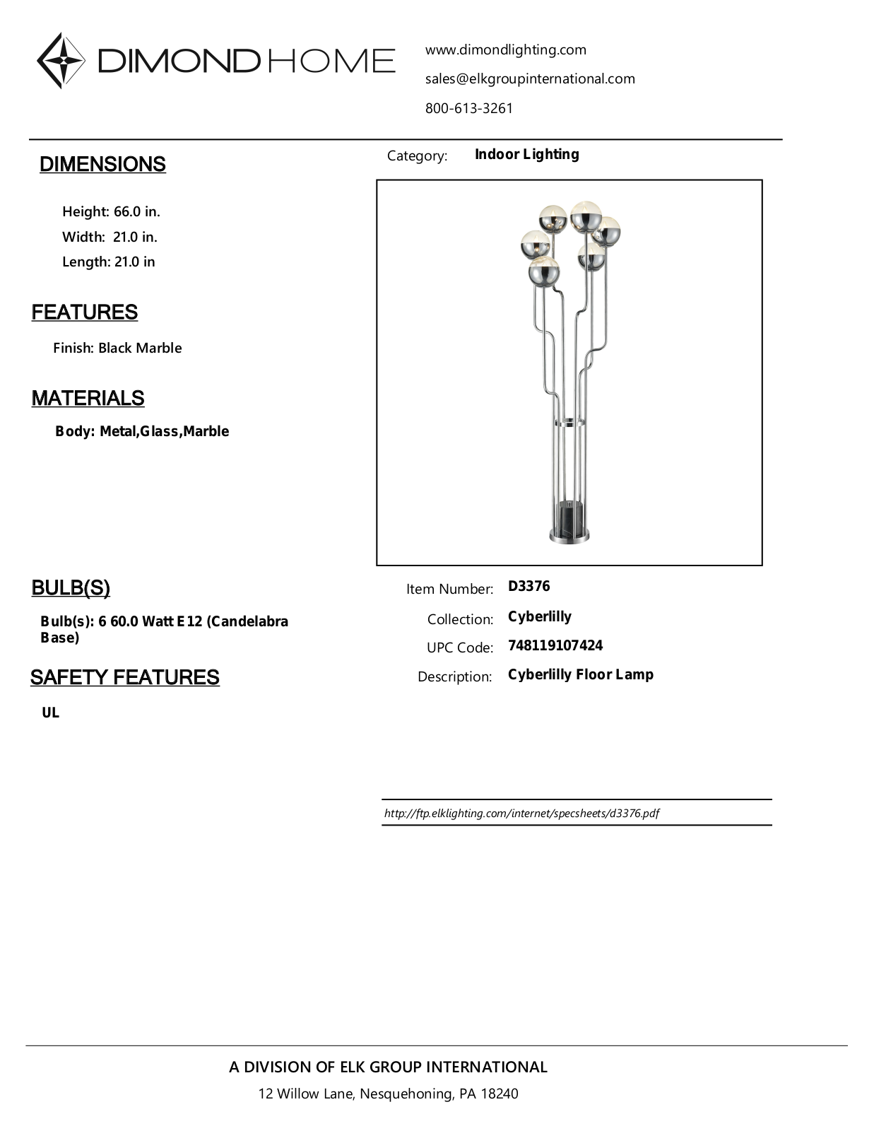 ELK Home D3376 User Manual