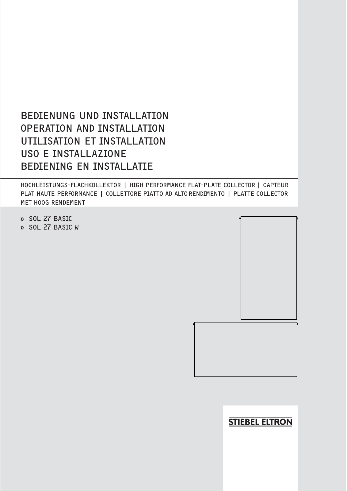 STIEBEL ELTRON SOL 27 BASIC, SOL 27 BASIC W Operation And Installation