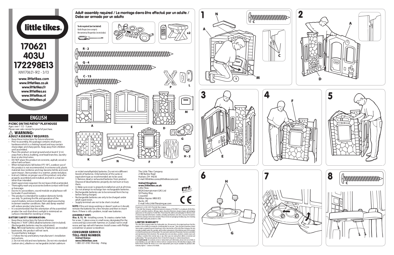 Little Tikes 403U, 170261, 172298E13 User Manual