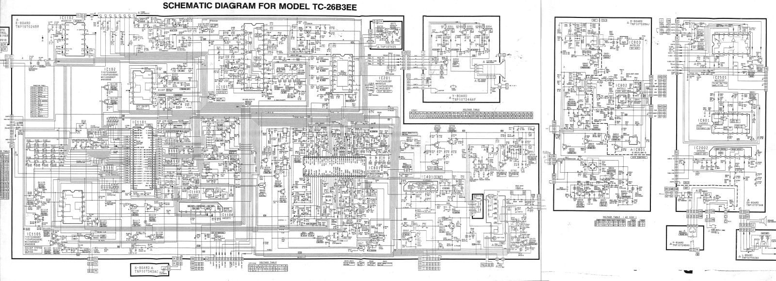 Panasonic TC26B3EE Schematic