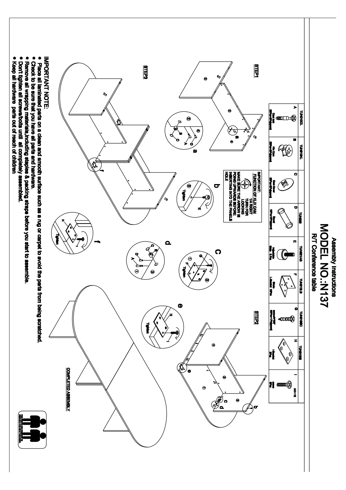 Boss N137MOC, N137DW Assembly Guide