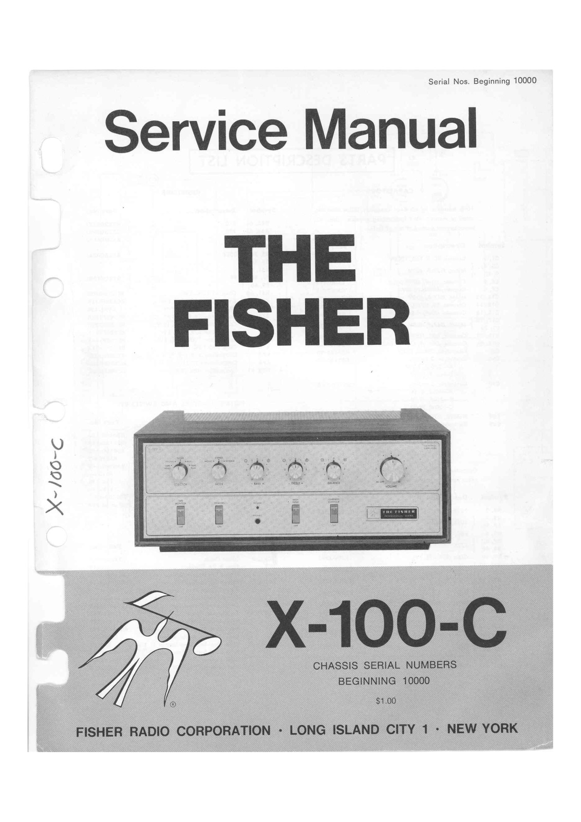 Fisher X-100-C Service manual