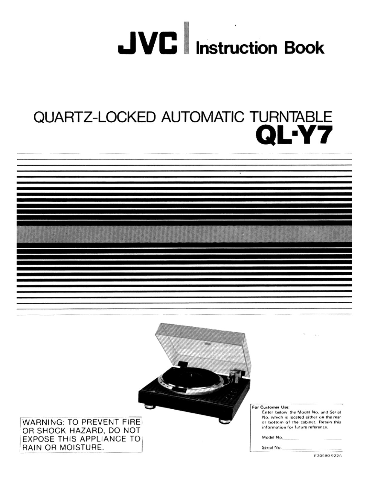 JVC QLY-7 Owners manual