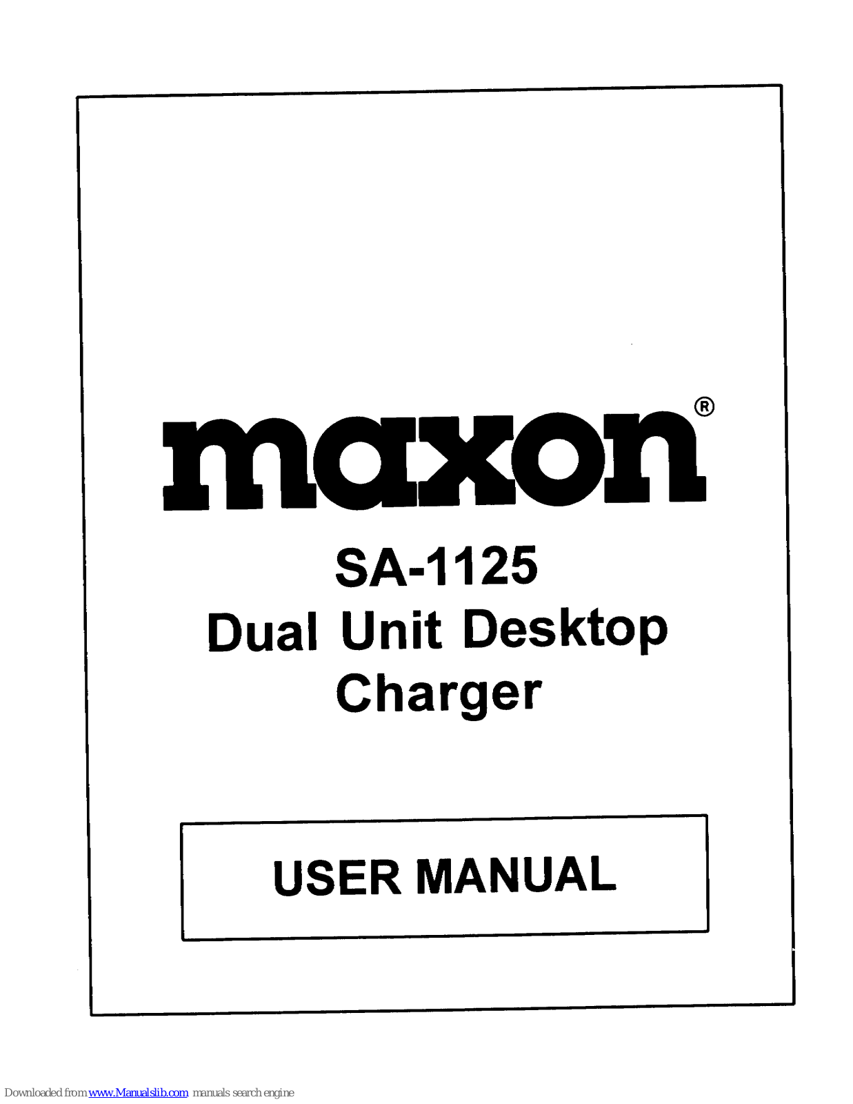 Maxon SA-1125 User Manual