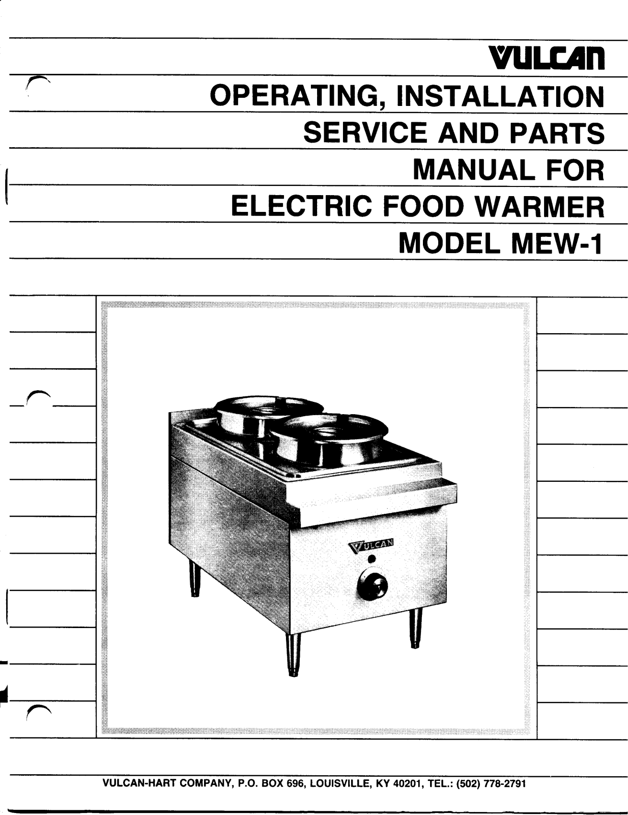 Vulcan MEW-1 Parts List