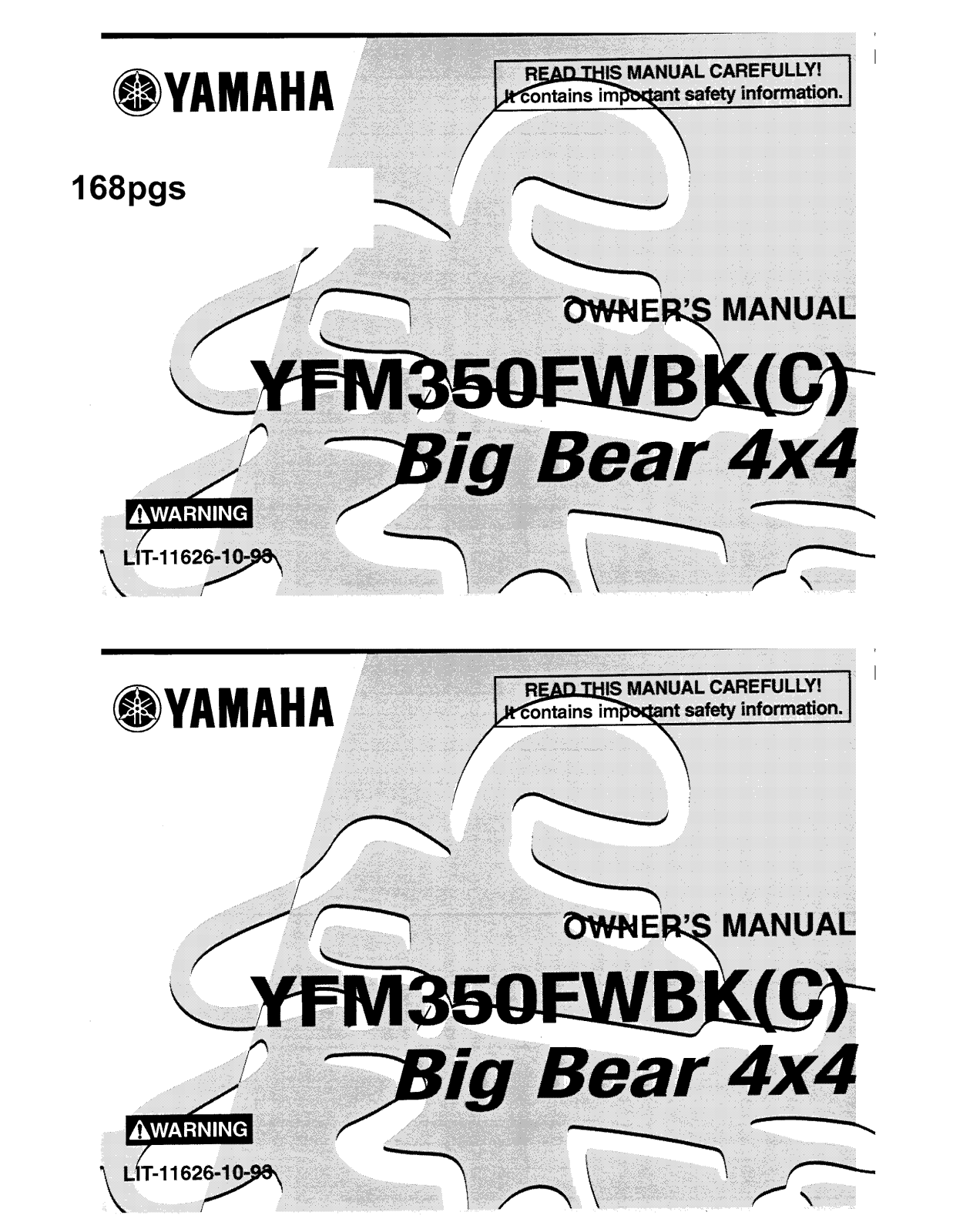 Yamaha YFM350FWBK User Manual