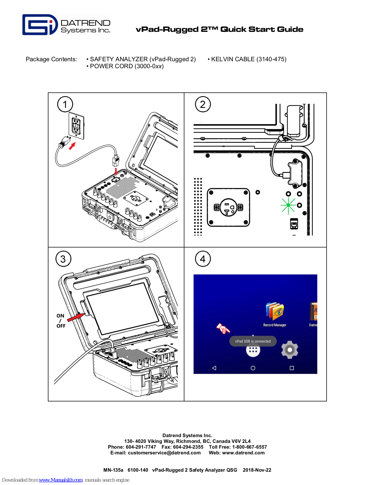 DATREND Systems vPad-Rugged 2 Quick Start Manual