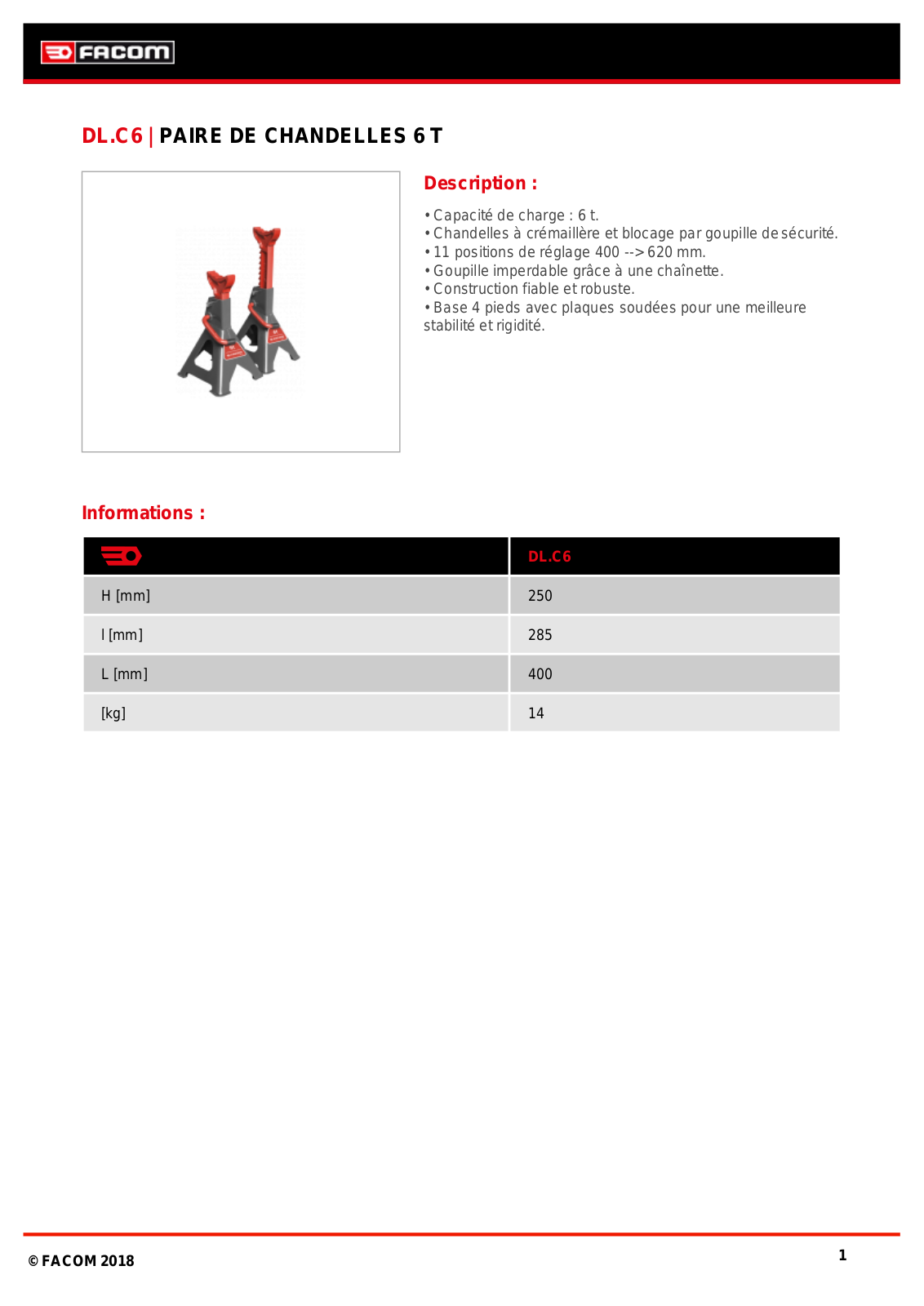 Facom DL.C6PF Specification - ManualMachine.com
