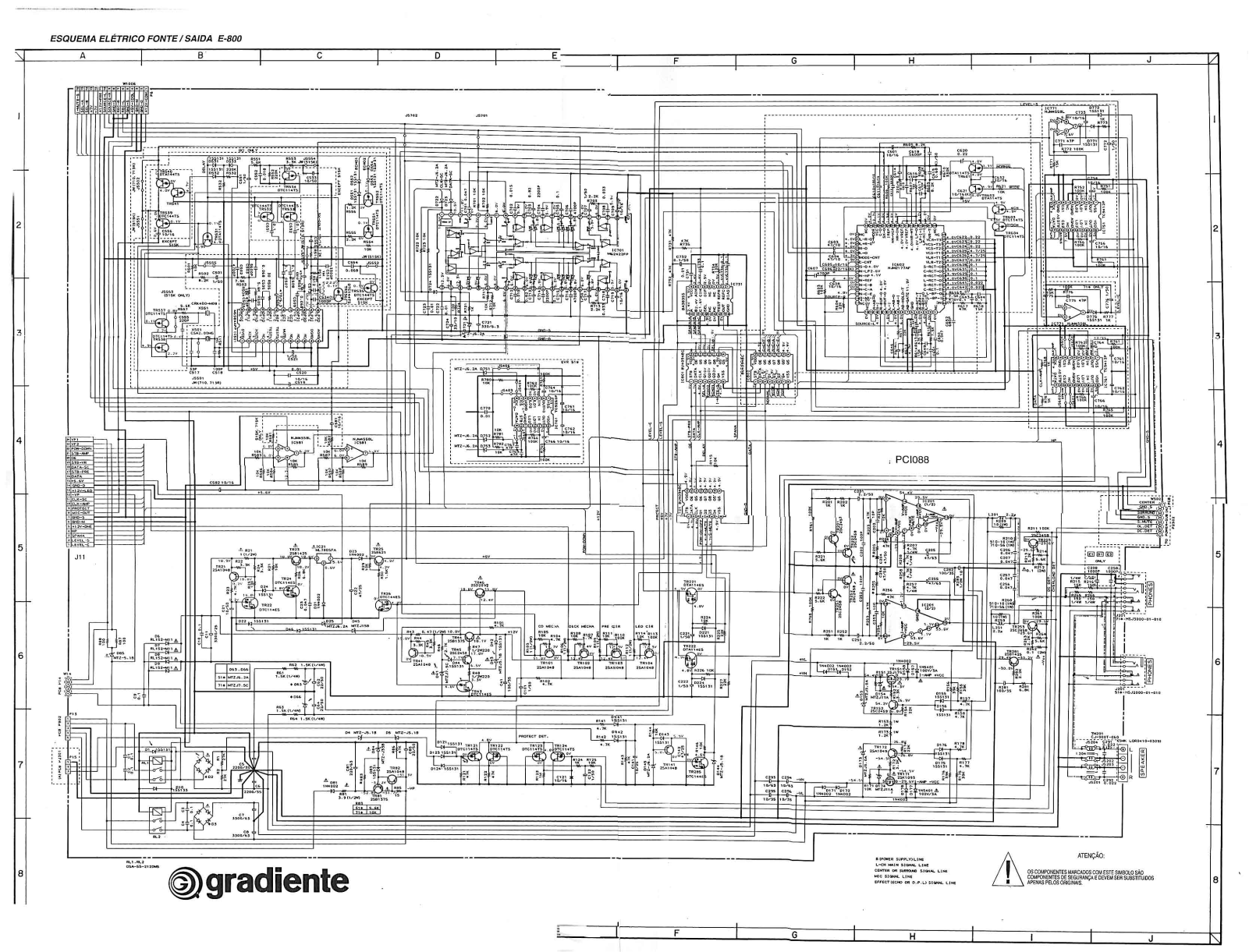 Gradiente E-800AV Schematic