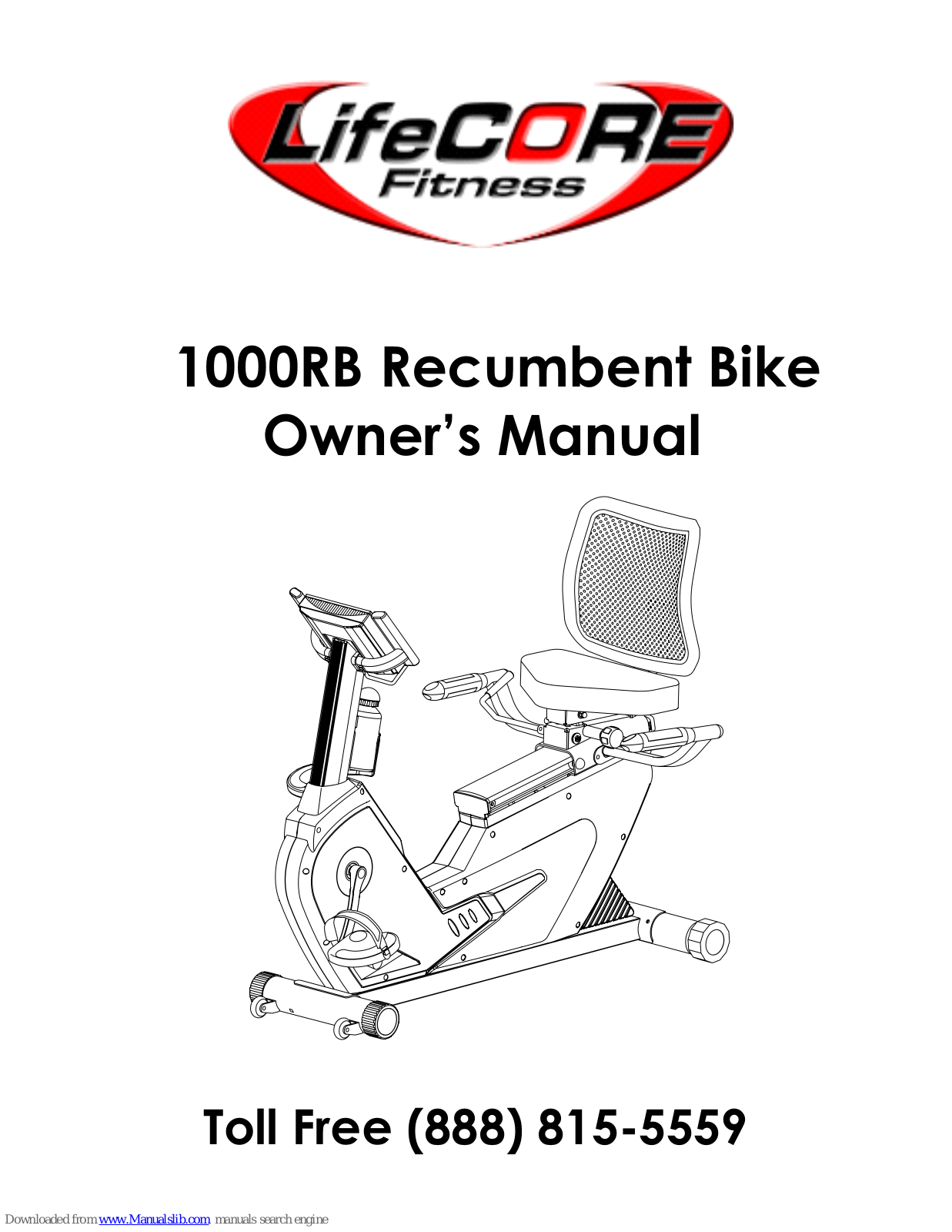 LifeCore Fitness 1000RB Owner's Manual