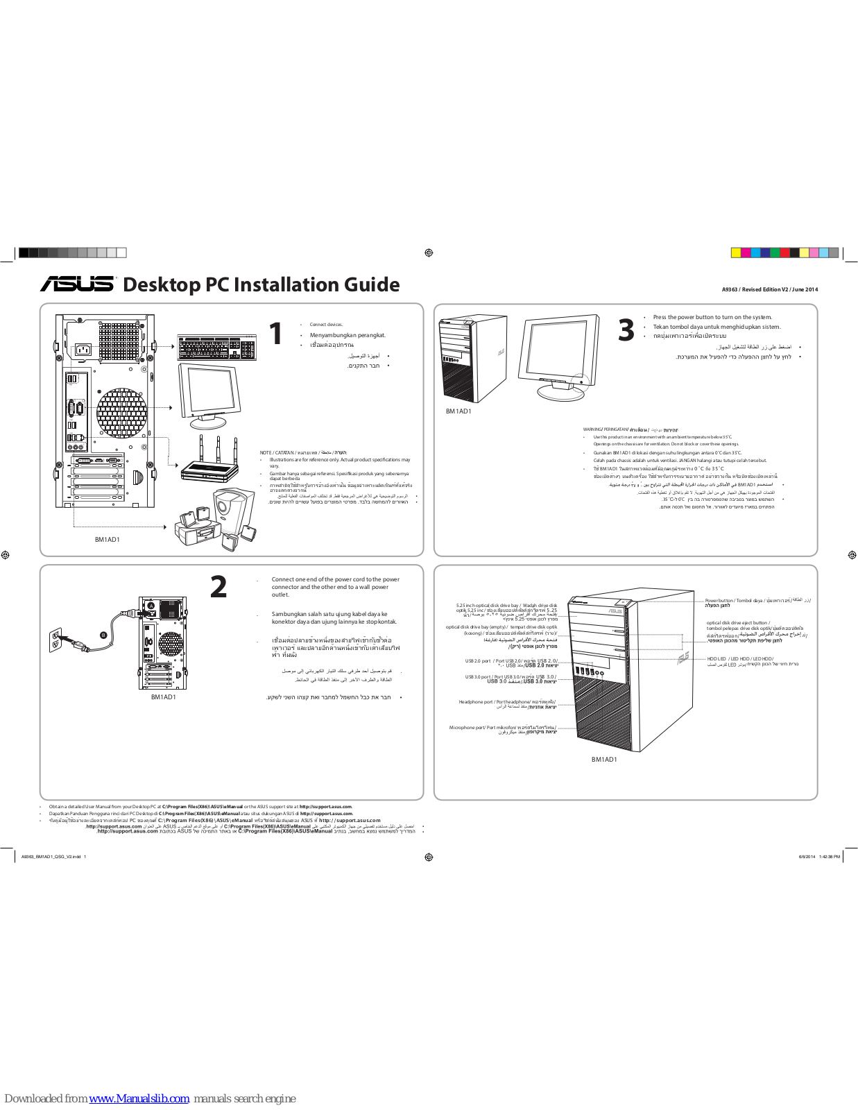 Asus D520MT, BM2CD, D521MT, BM3CD, MD330 Installation Manual