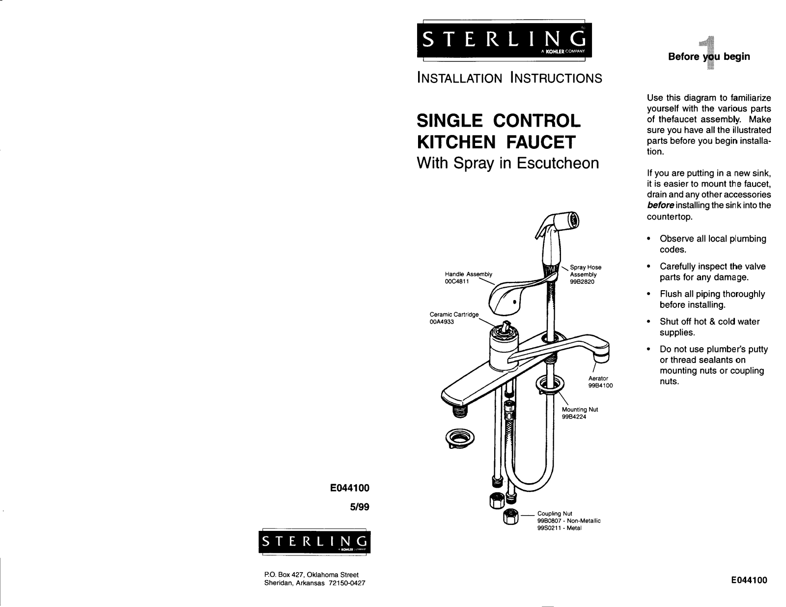 Sterling C711FSER User Manual