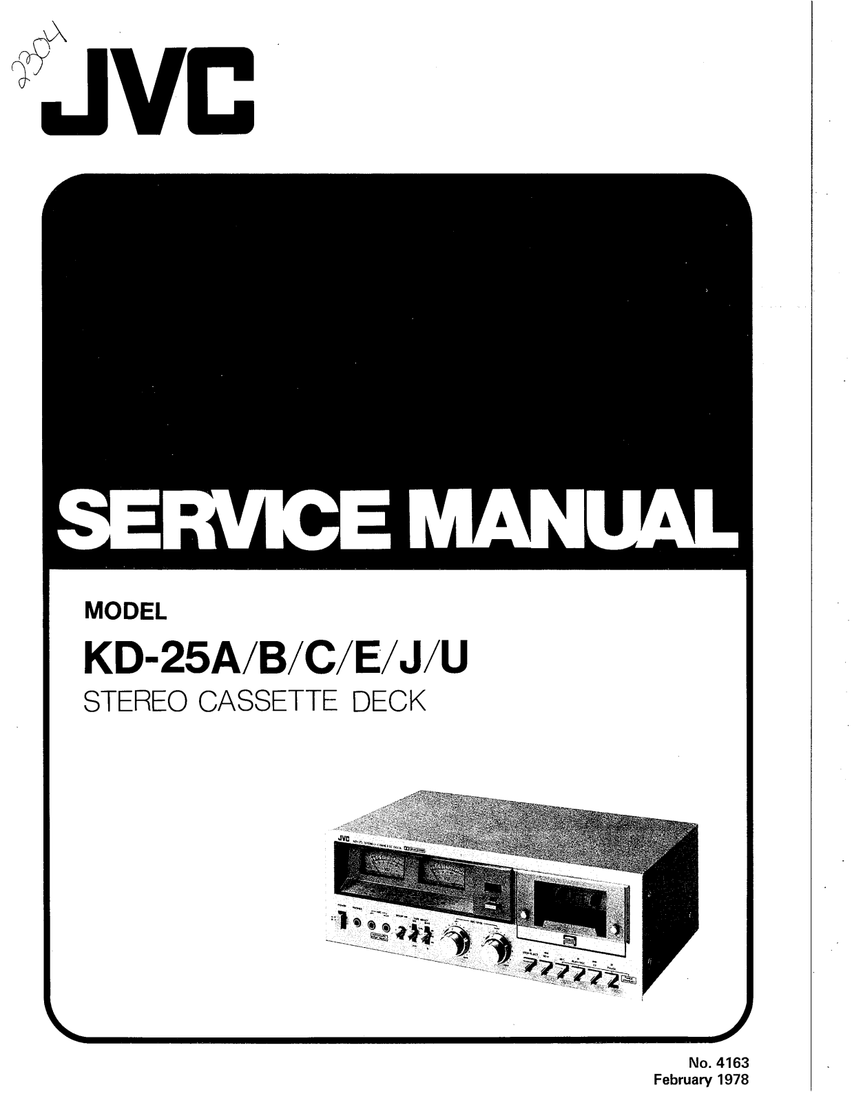 JVC KD-25A, KD-25B, KD-25C, KD-25J, KD-25U Service Manual