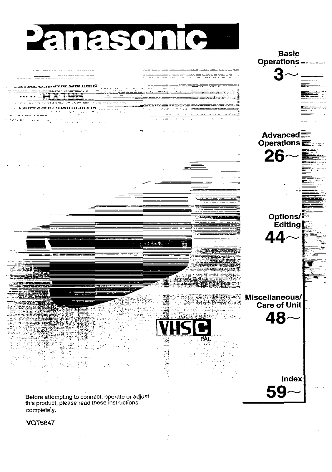 Panasonic NVRX19 User Manual