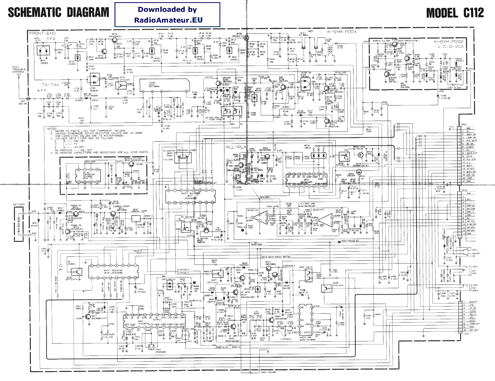 Yaesu С112 Schematic