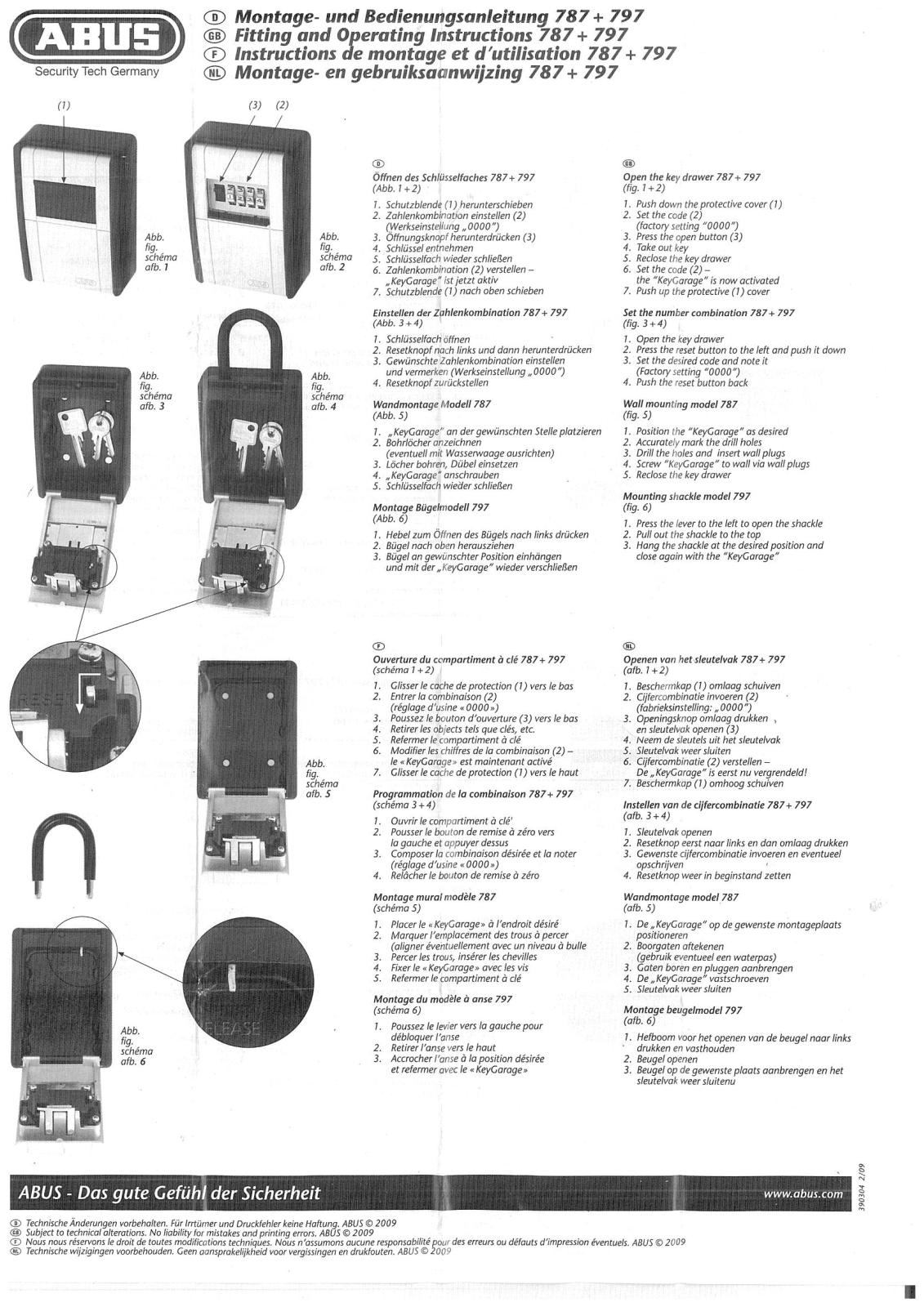 ABUS 787 797 User guide