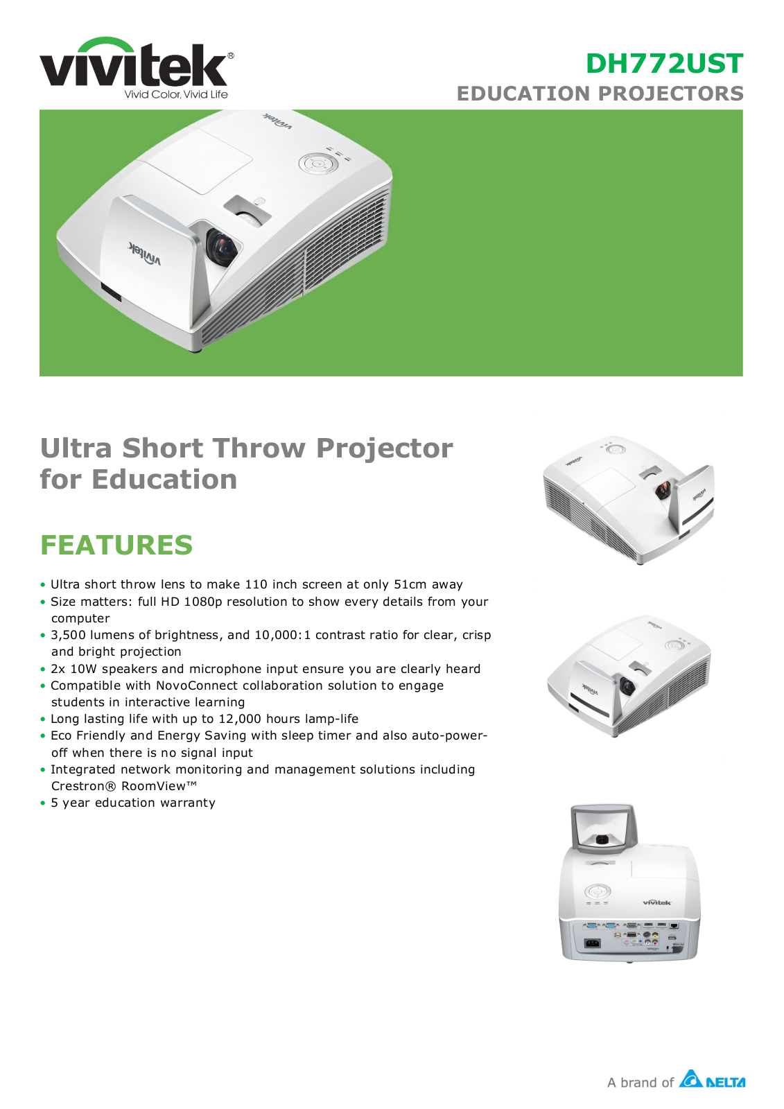 Vivitek DH772UST User Manual