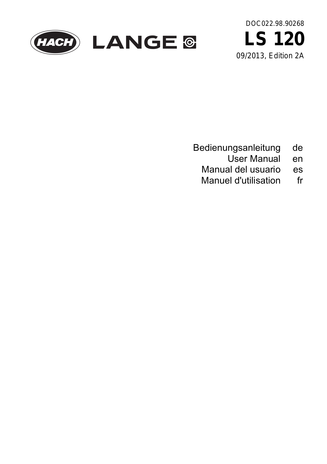 Hach-Lange LS 120 User Manual