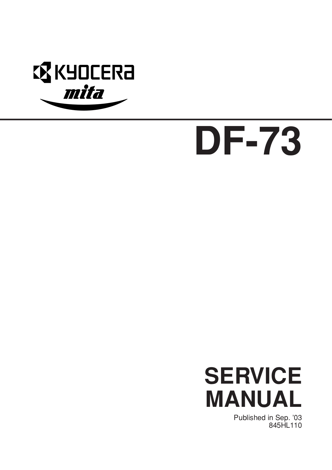 Kyocera DF-73 Service Manual