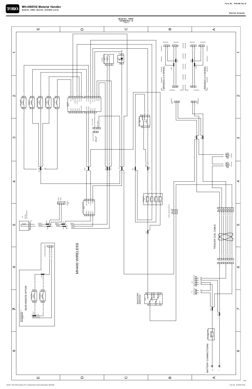 Toro 44954 Schematic Drawing - Electrical - ManualMachine.com