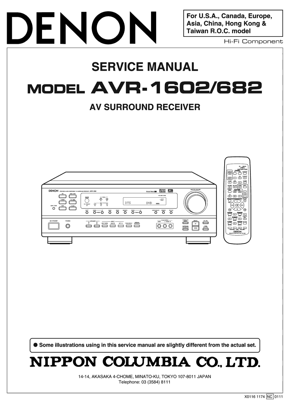Denon AVR-1602, AVR-682 Service Manual